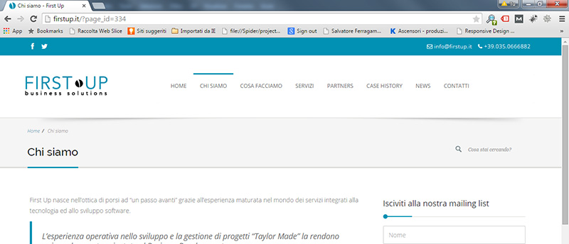 Nuovo sito web